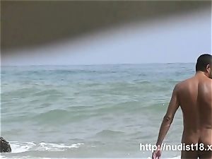 naturist beach hidden cam shots of uber-sexy and suntanned femmes